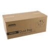 קופסת קרטון חומה עם כיתוב Mirka Dust Bag ו-5 pcs, מצולמת באלכסון על רקע לבן