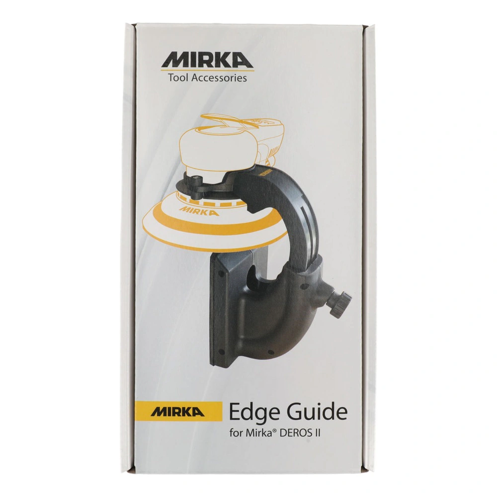 קופסת אריזה לבנה של Mirka Tool Accessories עם איור של האביזר ותצלום המוצר