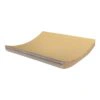 Stack of brown sanding sheets, angled view