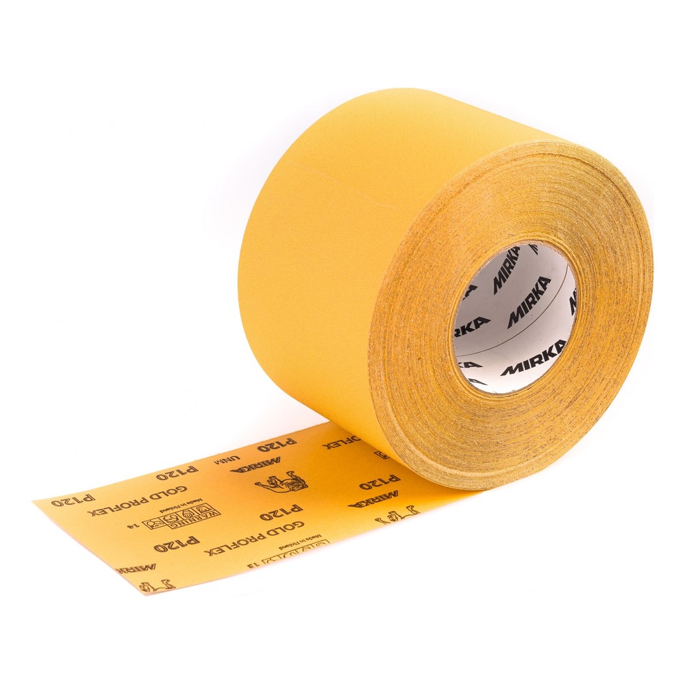 Yellow sanding roll with printed inner core