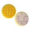 Two round yellow pads, one showing the waffle face and one showing