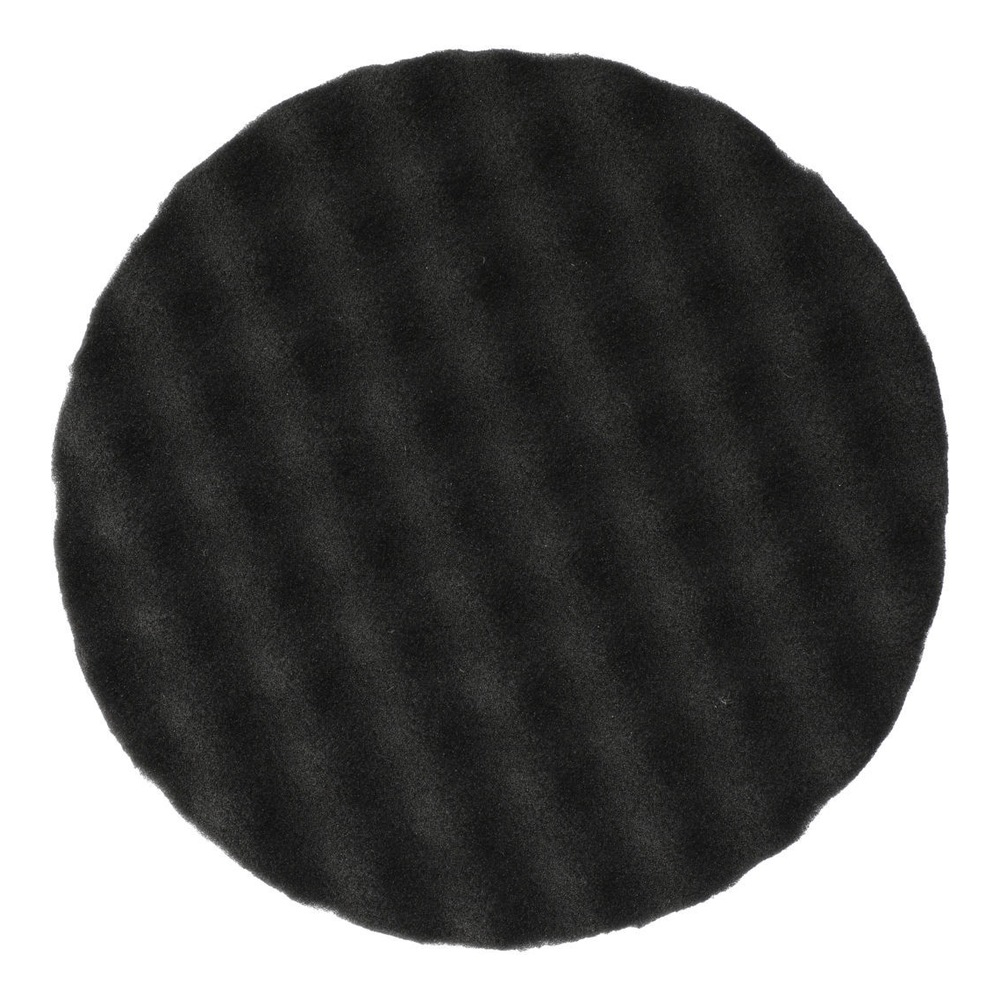 Round black pad with waffle texture