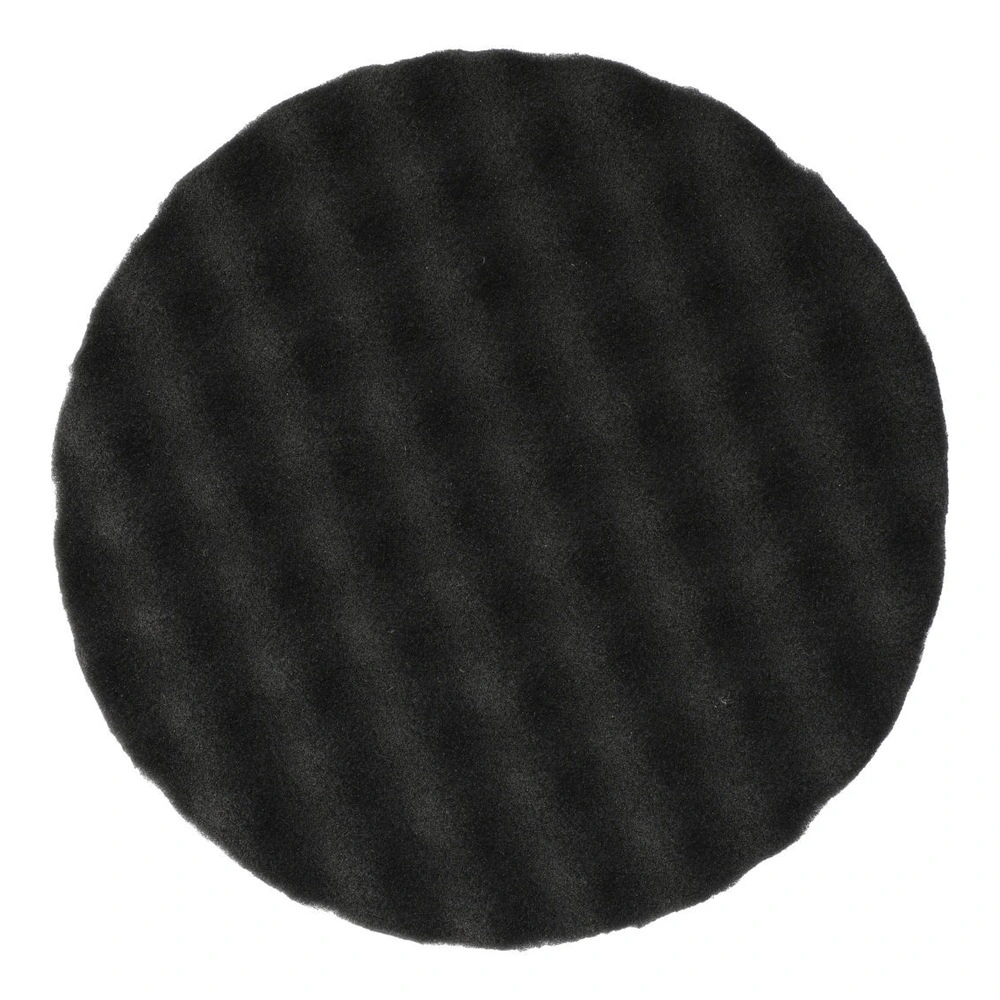 Round black pad with waffle texture