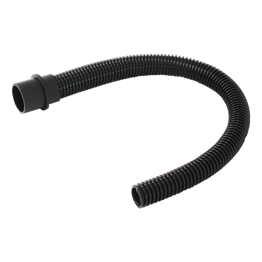 Black corrugated hose with connector on one end