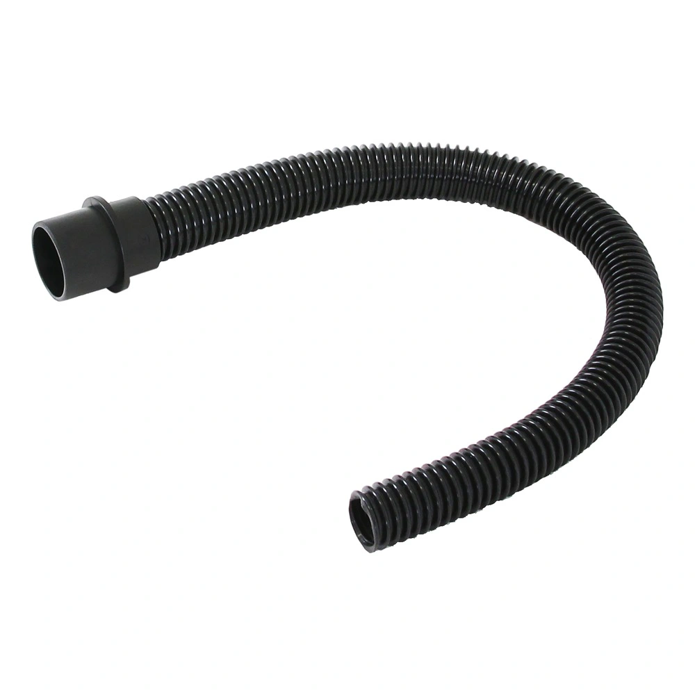 Black corrugated hose with connector on one end