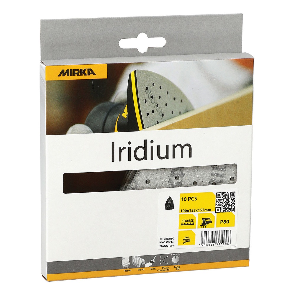 Packaging box for perforated triangular sanding sheets
