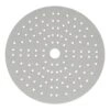 Gray round sanding disc with a central hole and a dense pattern of small