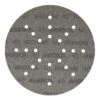 Round gray sanding disc with suction holes