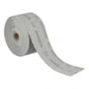 A rolled gray sanding paper roll with an open end hanging forward