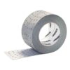 Gray perforated sanding roll, viewed into the core