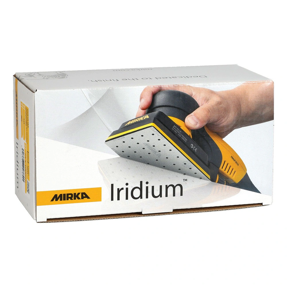 קופסת אריזה עם תמונת מלטשת וכיתוב Iridium