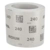 A gray sanding paper roll printed with 240 and IRIDIUM, shown in a front