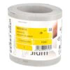 A gray sanding paper roll with a yellow label showing IRIDIUM HS, 115mm x