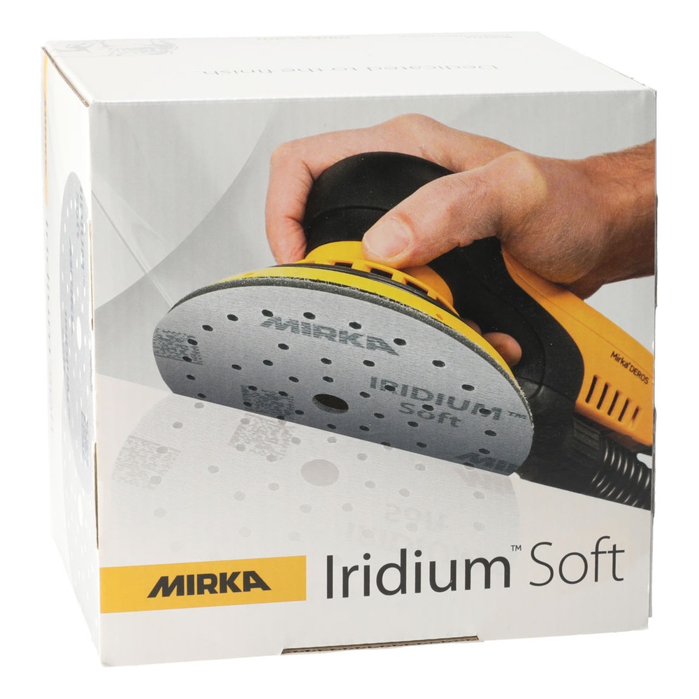 Packaging box with a hand sander pictured