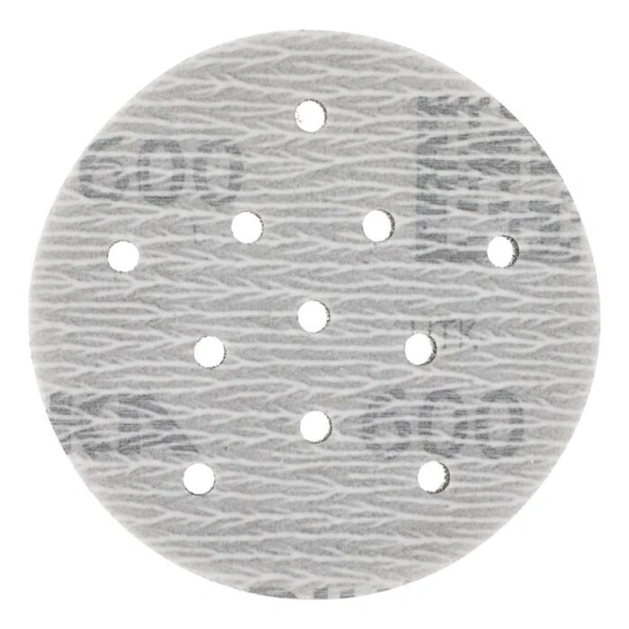 Front view of a perforated sanding disc