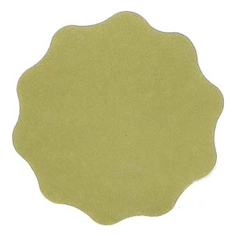 Yellow wavy-edged pad, front view