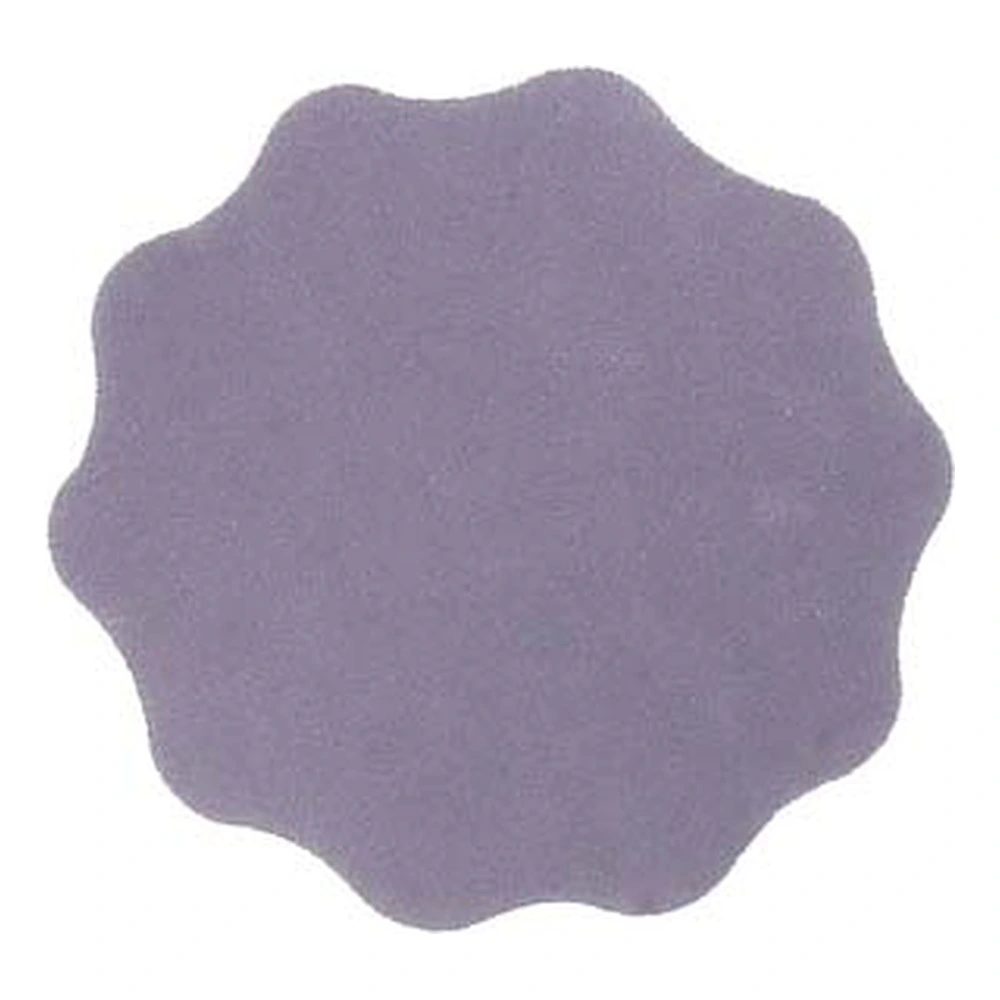 Purple wavy-edged rosette-shaped sanding disc