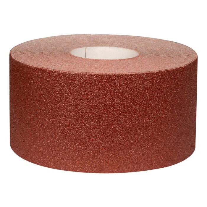 A brown-red abrasive roll shown alone on a white background