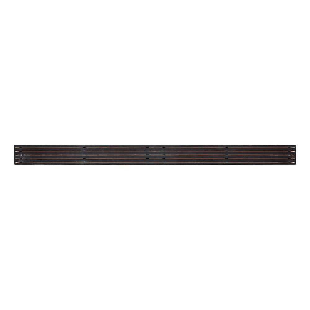 Long black board with slotted grooves