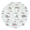 דיסקת שיוף לבנה מחוררת עם הדפסים - White perforated sanding disc with printed markings