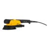 Yellow-black sander in side view on white background