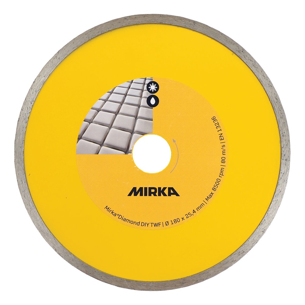 Smooth yellow disc with diamond edge