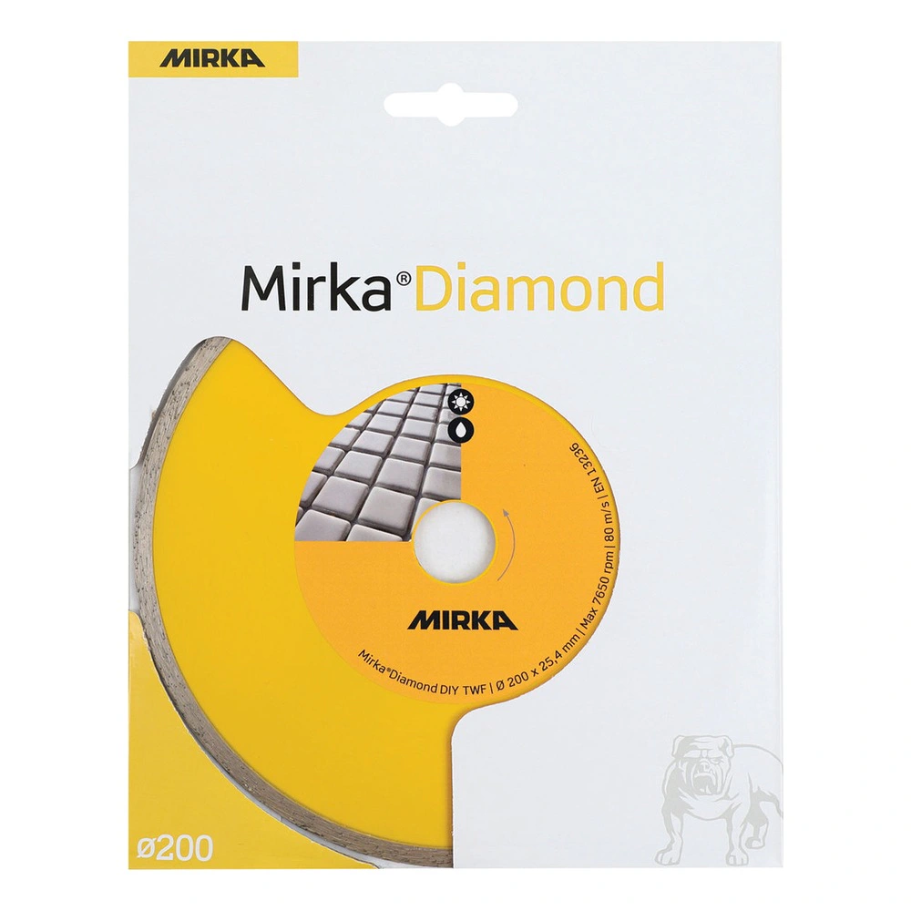 Cardboard package with yellow diamond disc
