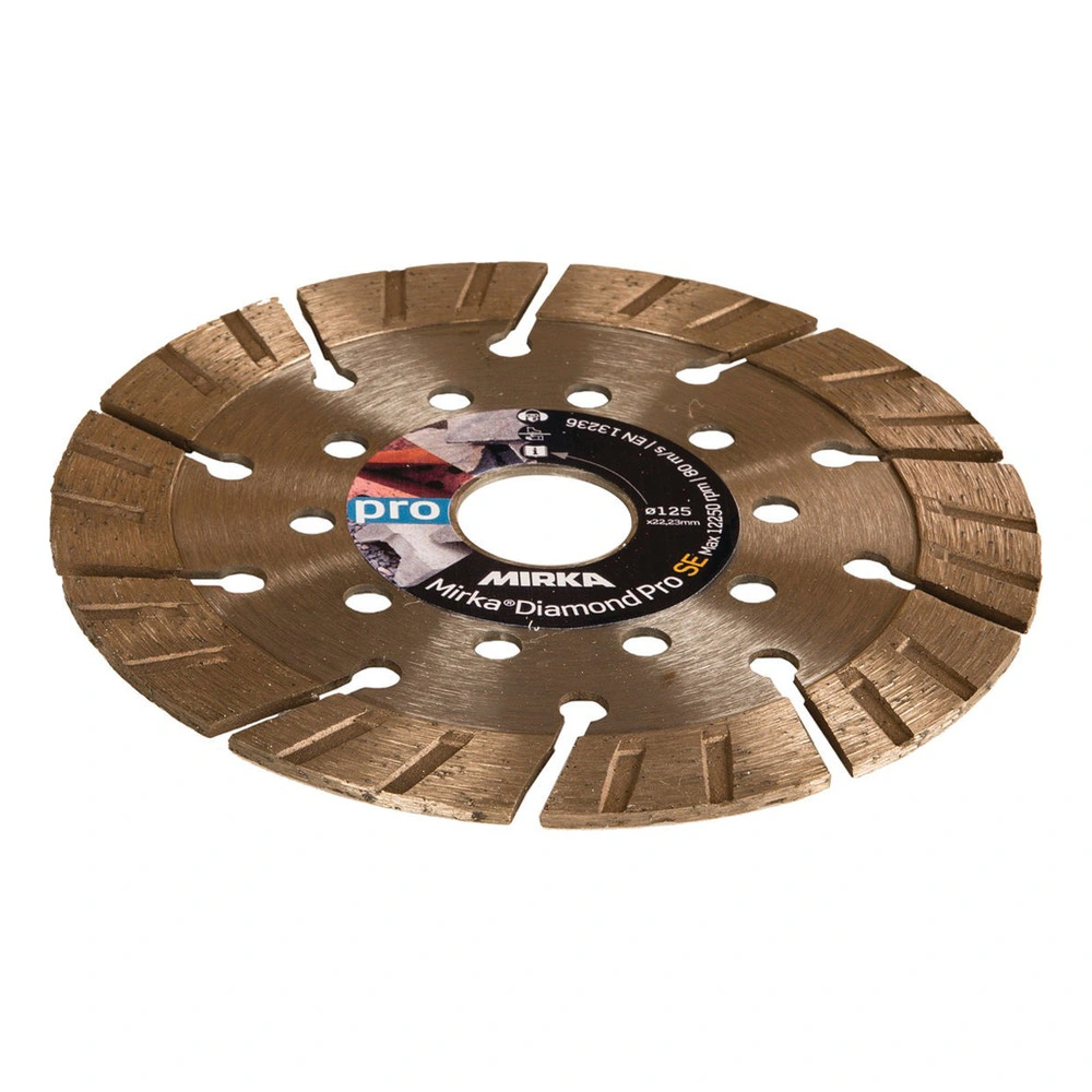 Bronze segmented diamond disc on white background
