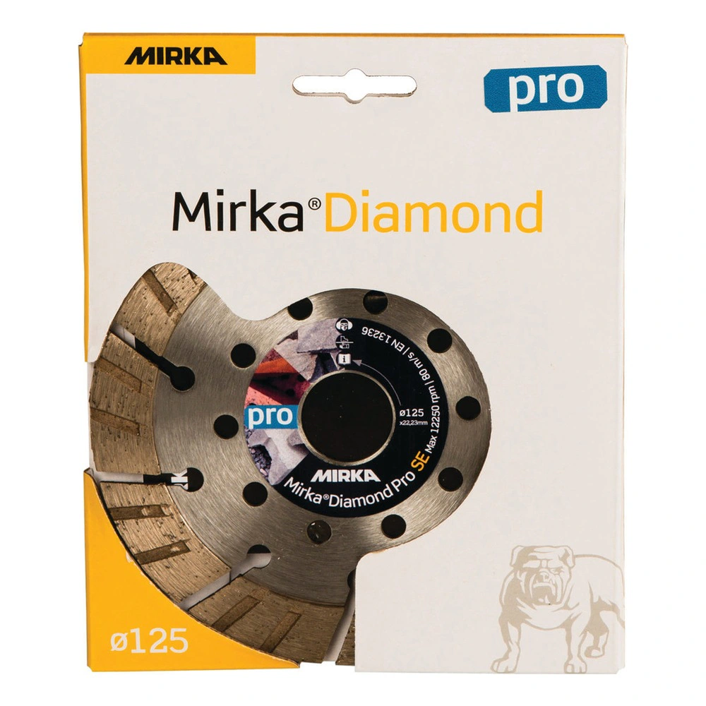 Cardboard package with metallic diamond disc