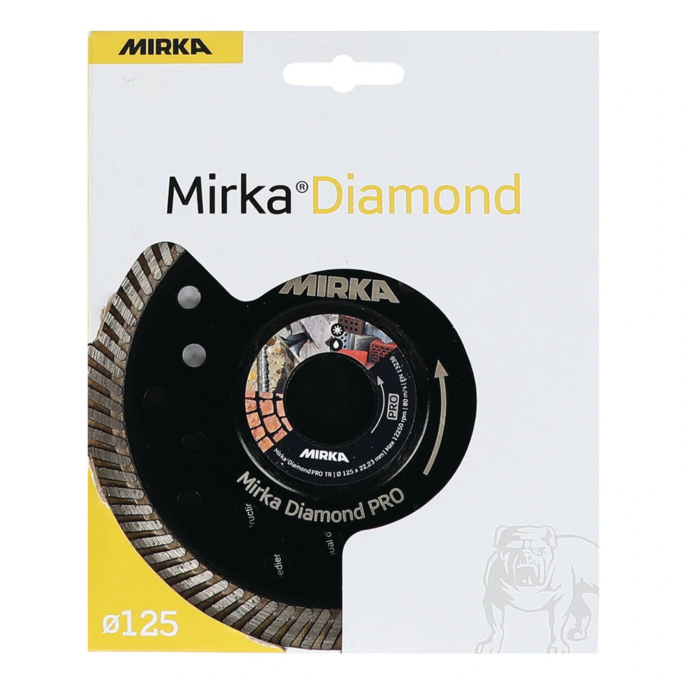 White cardboard package with displayed diamond disc