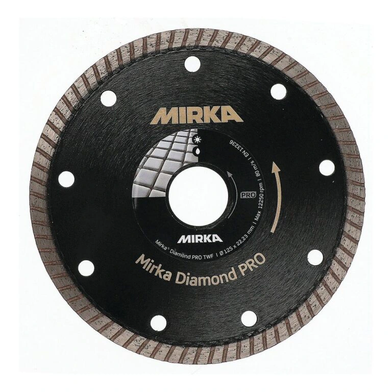 Black diamond disc with holes and rough rim