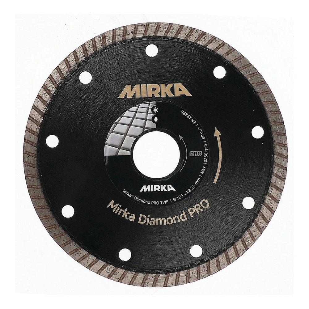 Black diamond disc with holes and rough rim