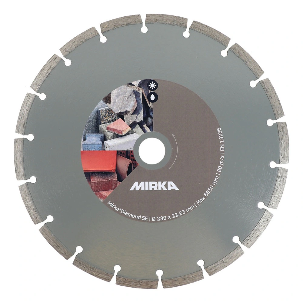 Gray diamond disc with peripheral slots