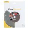 Partial front view of packaged diamond wheel