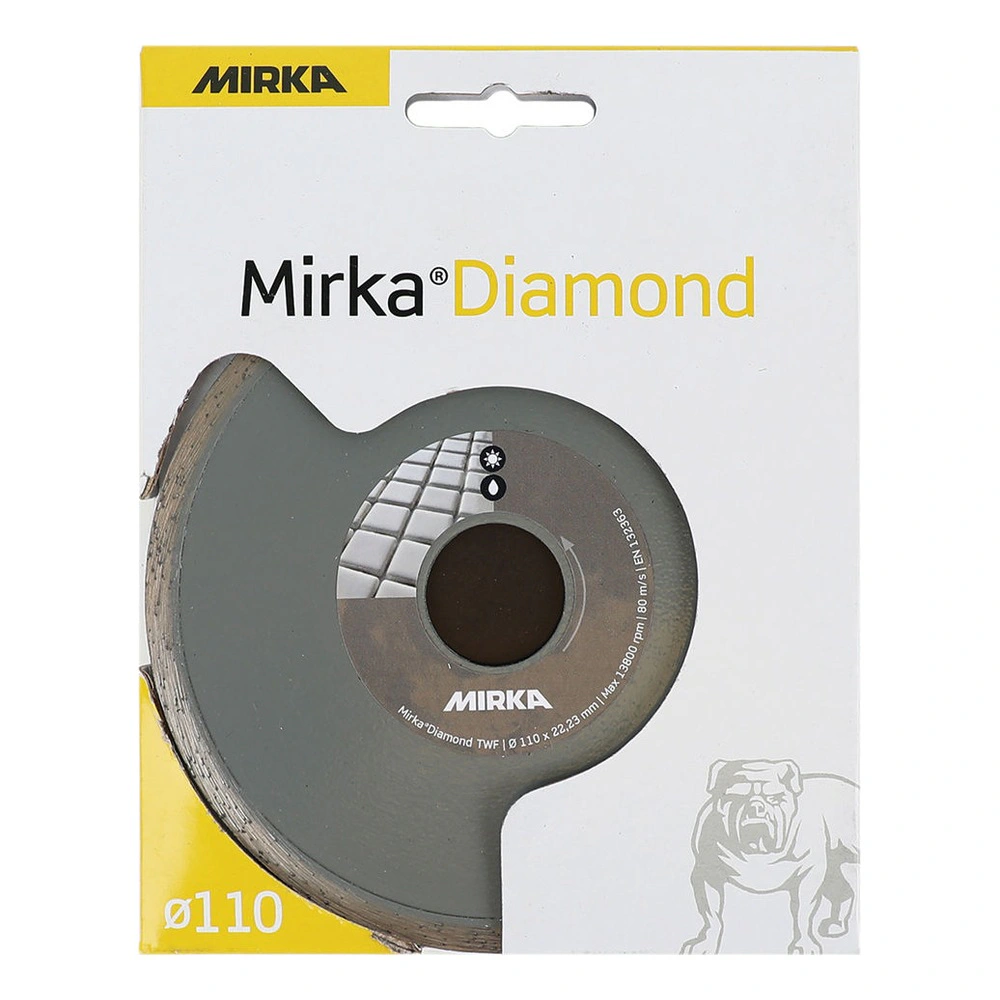 אריזת דיסק יהלום עגול, מבט חזיתי חלקי - Partial front view of packaged diamond wheel