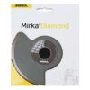 Partial front view of packaged diamond wheel