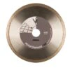 Metallic diamond disc with worn edges
