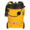 Rear of yellow-black dust extractor with coiled cord