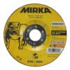 Yellow grinding disc with MIRKA text and center hub