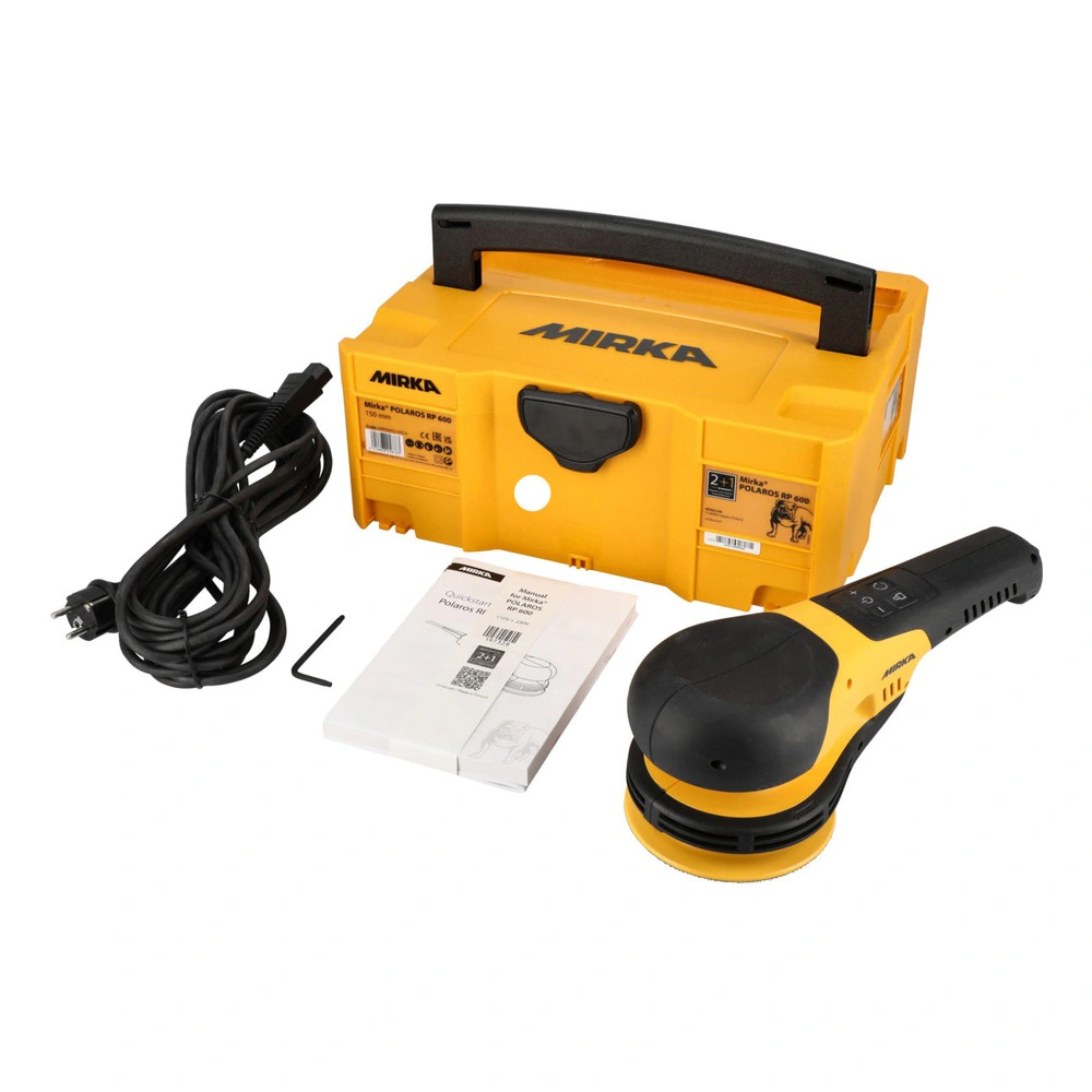 Machine, cable, wrench and yellow carrying case