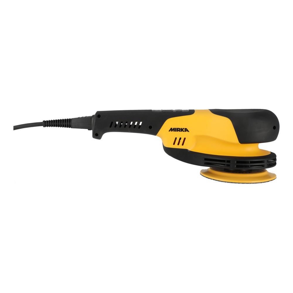 Black-yellow polisher, three-quarter view