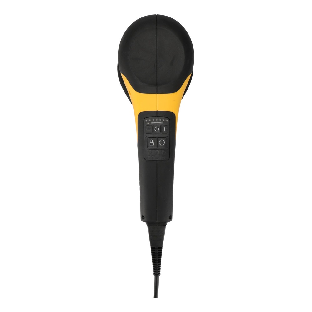 Black-yellow hand polisher, front view