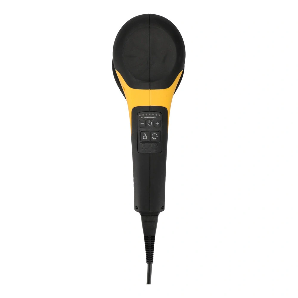 Black-yellow hand polisher, front view