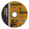 Orange and black Mirka cutting disc with metal ring