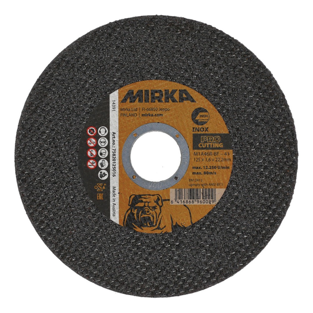 Black-yellow cutting wheel with center hole