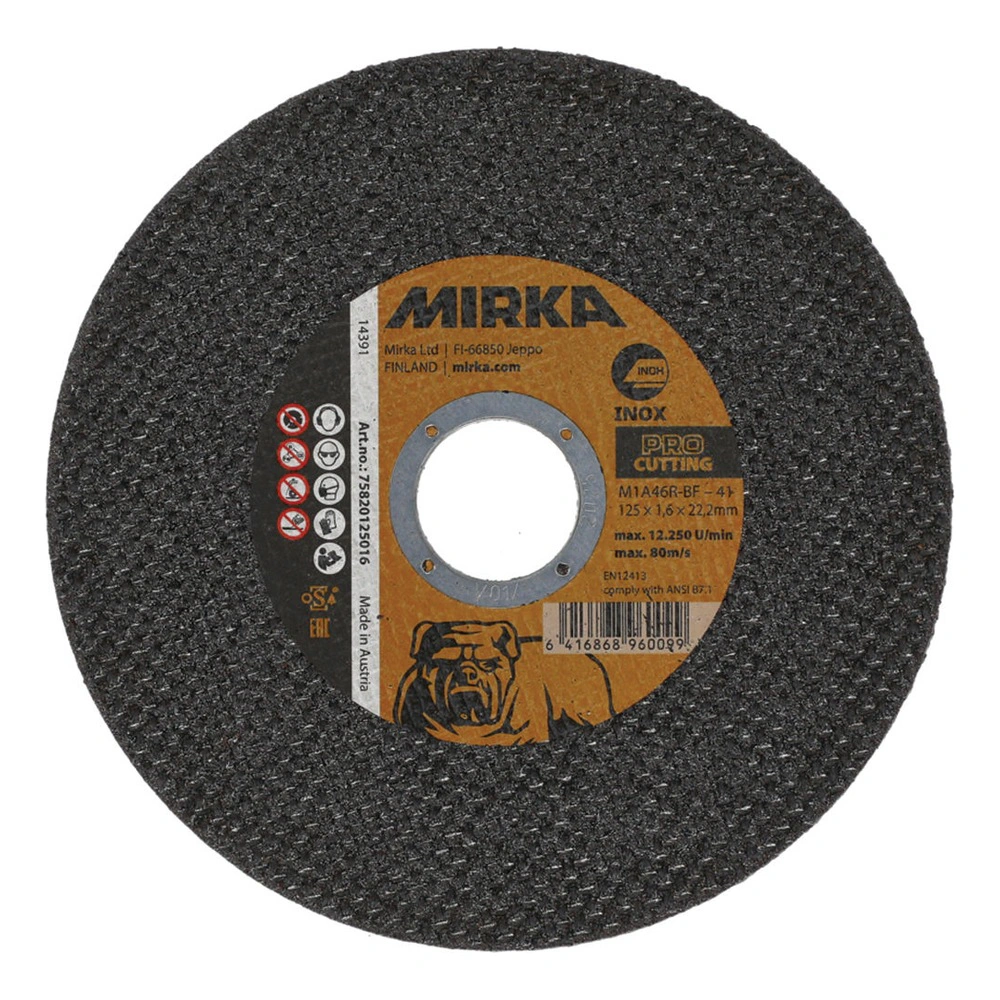 Black-yellow cutting wheel with center hole