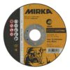 Yellow-black cutting disc with metal ring