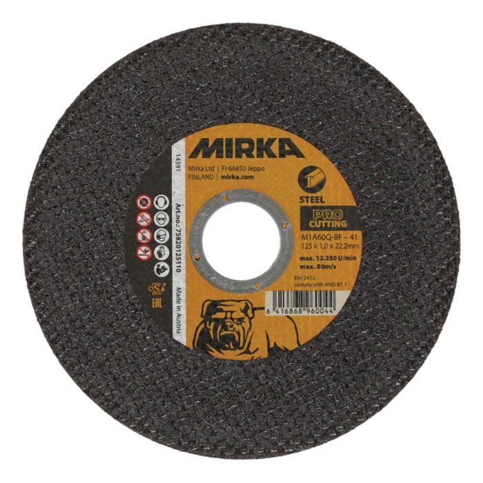 דיסק חיתוך Mirka שחור לשימוש בפלדה