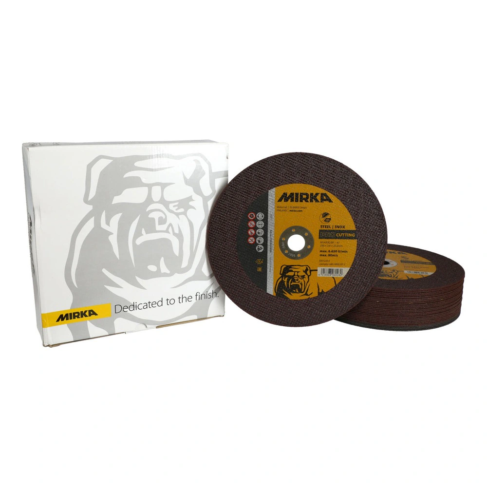 Box and two cutting discs arranged beside it