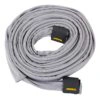 Coiled gray sleeve with black tags
